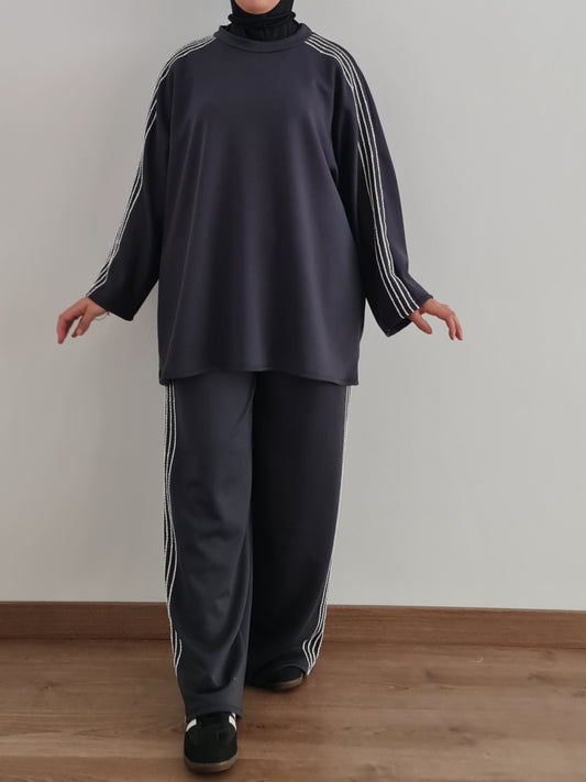 Set Casual con Detalle de rayas