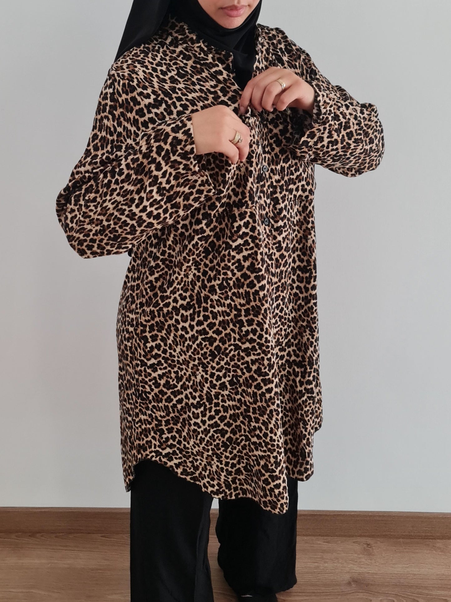 Vestido camisero Leopardo