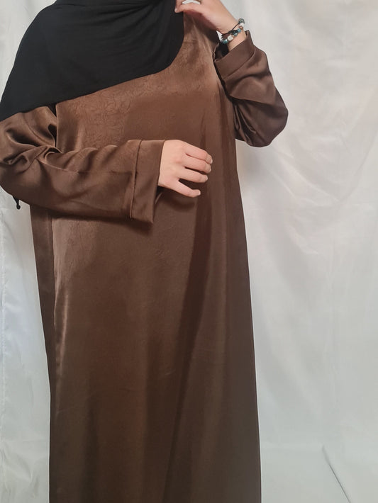Abaya satén beige